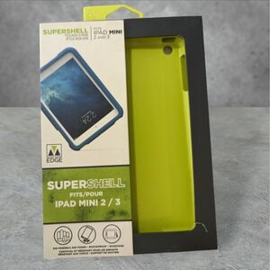 Edge Supershell Tough Case For Ipad Mini 2/3 With Kickstand, Green‎ & Gray